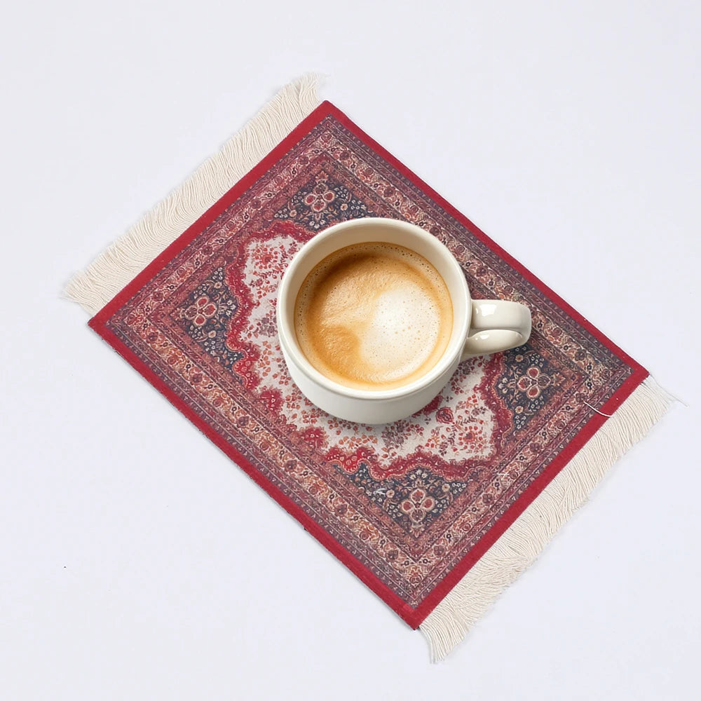 Persian Carpet Style Mouse Pad Vintage Coaster Bohemian Rug Desk Pad Mousepad Mouse Mat Table Decorfor Office Home Zpaxo