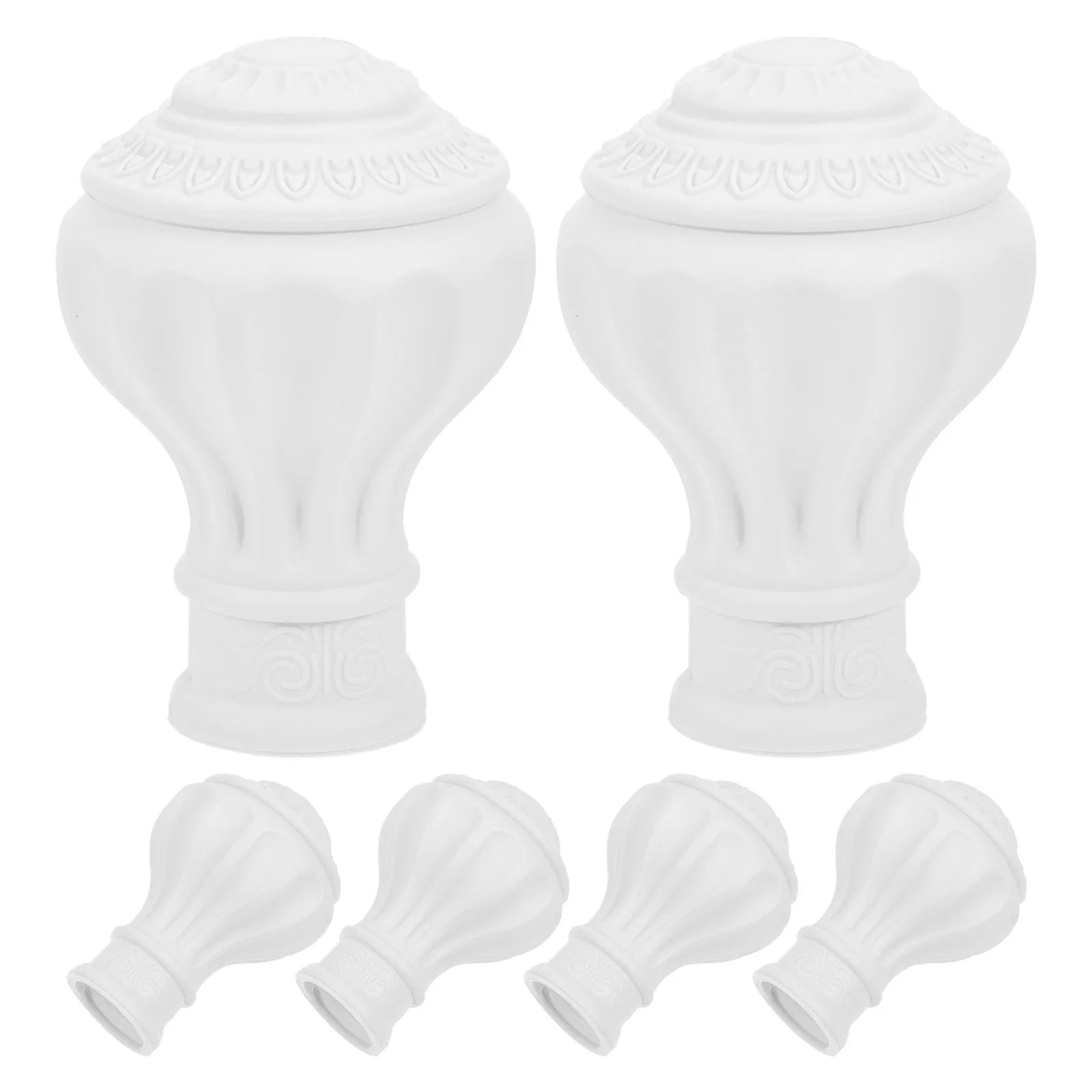 Curtain Rod End Plastic Decorative Finials Roman Drapery Window