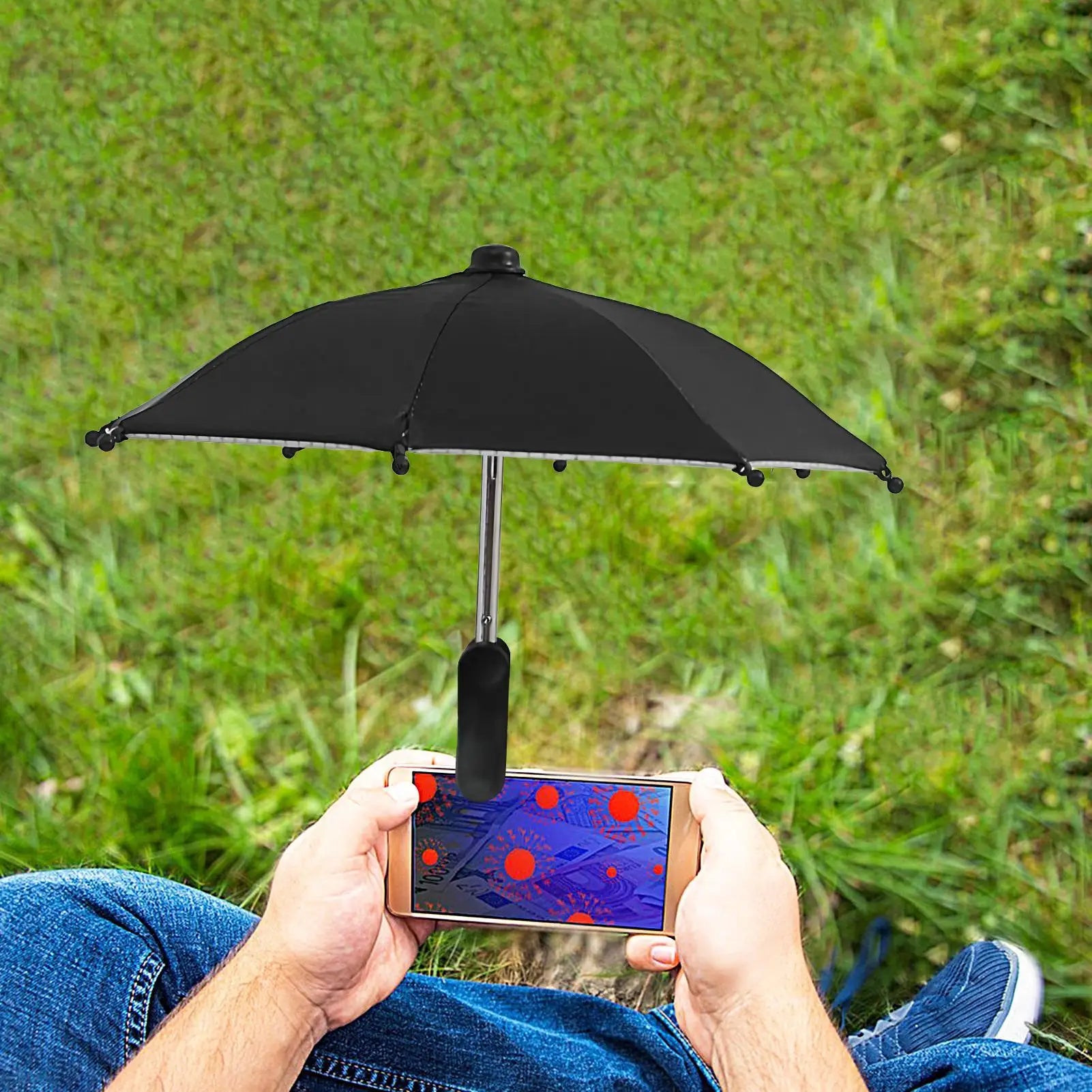 Mini Phone Umbrella Clip – Sun Shade & Anti-Glare Screen Guard Phone Shade Accessory Zpaxo