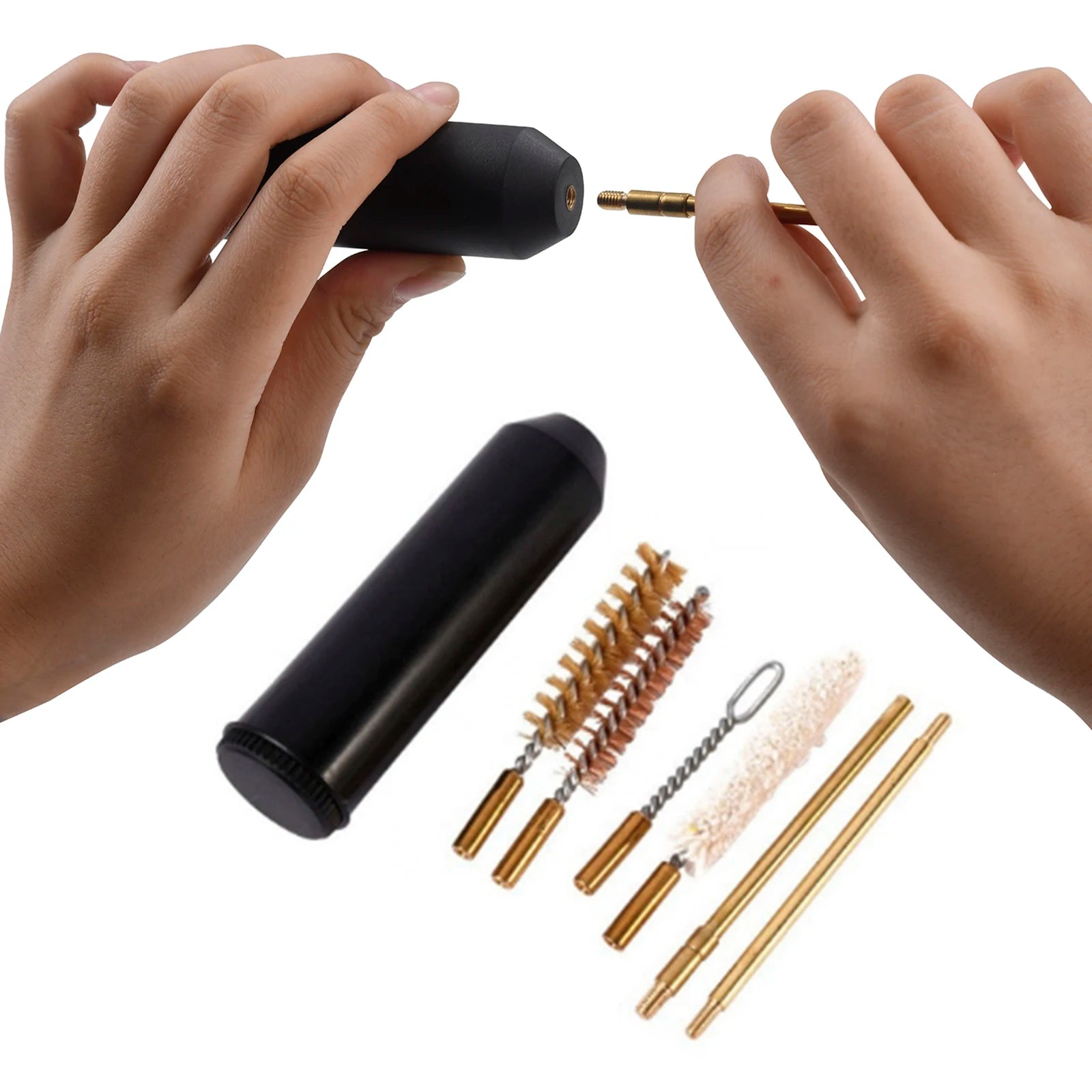 Pocket Cleaning Detachable Brass Rod Hand Gun Brush Lightweight
