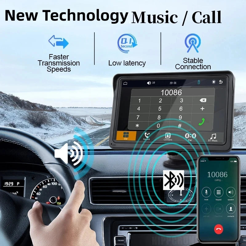 HIPPCRON Car Multimedia Player HD Display Carplay Android Auto Radio Zpaxo