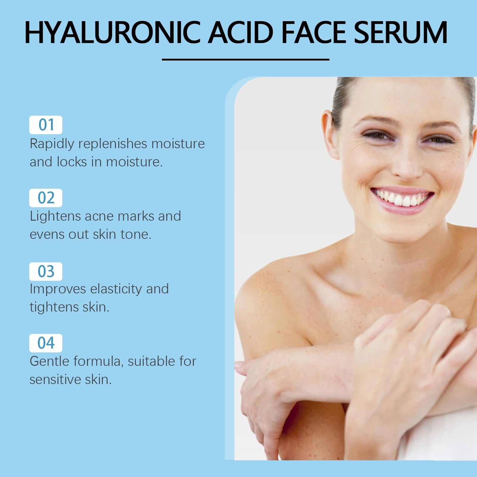 Hyaluronic Acid Facial Serum Deeply Moisturizing Lighten Shrinking Pores Improve Dryness Nourishing Smooth Repair Skin Essence Zpaxo
