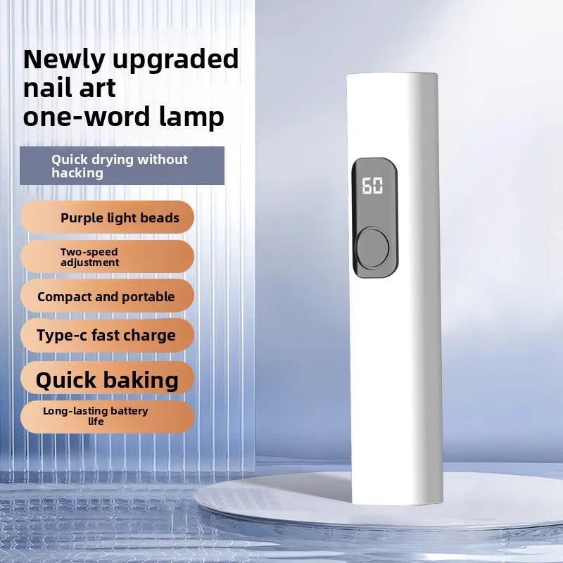 Handheld Nail Lamp Straight Light Spotlight Two Levels Timed Digital