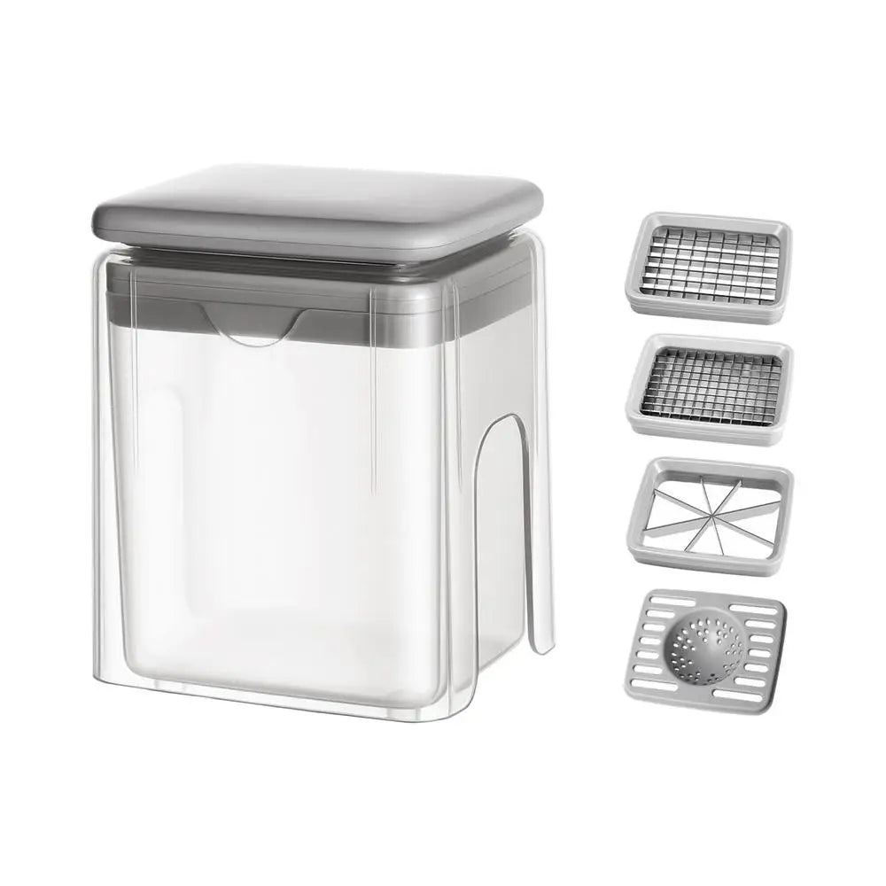 Vegetable Chopper 4-in-1 Manual Multifunctional Cutter with Container Chopper Vegetable Cutter for Ginger Onion Carrot Tomato Zpaxo China Mainland A