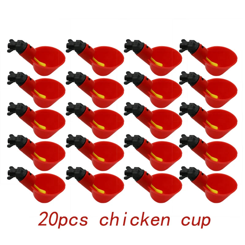 10 Quail Automatic Fowl Bowl Chicken Hen Poultry Water Drinking Cups Zpaxo 20 pcs chicken cup