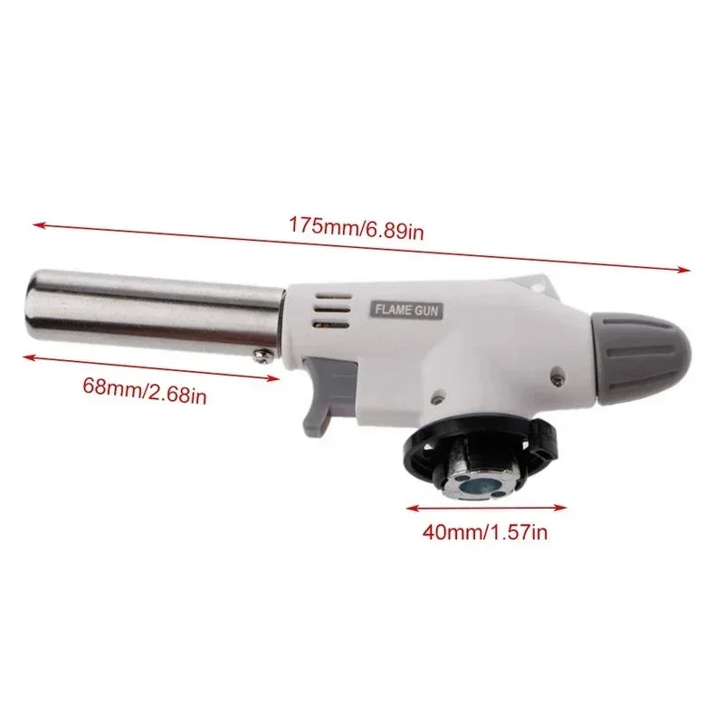 Outdoor Butane Burner Flame Gas Torch for Camping Barbecue Baking Metal Welding - Portable Heater Lighter Flame Gun for Cooking Zpaxo 1PC