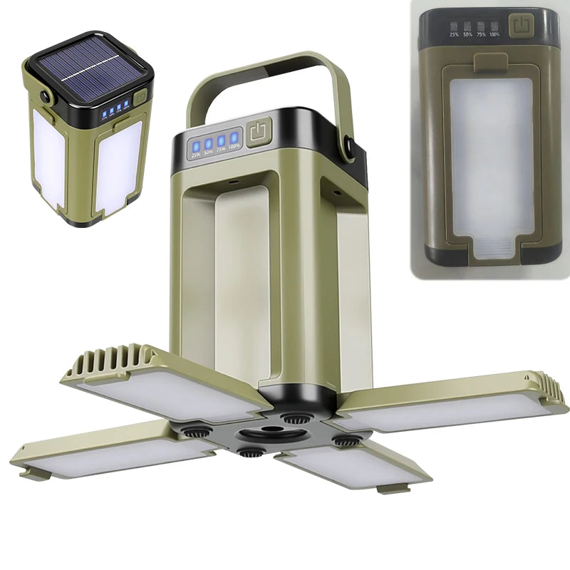 Solar Outdoor Portable Camping Light Charging Foldable 2000mah Power Zpaxo Solar Lamp