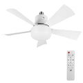 2-in-1 Socket Fan Light Remote 40 Small Ceiling W LED E27 Cordless