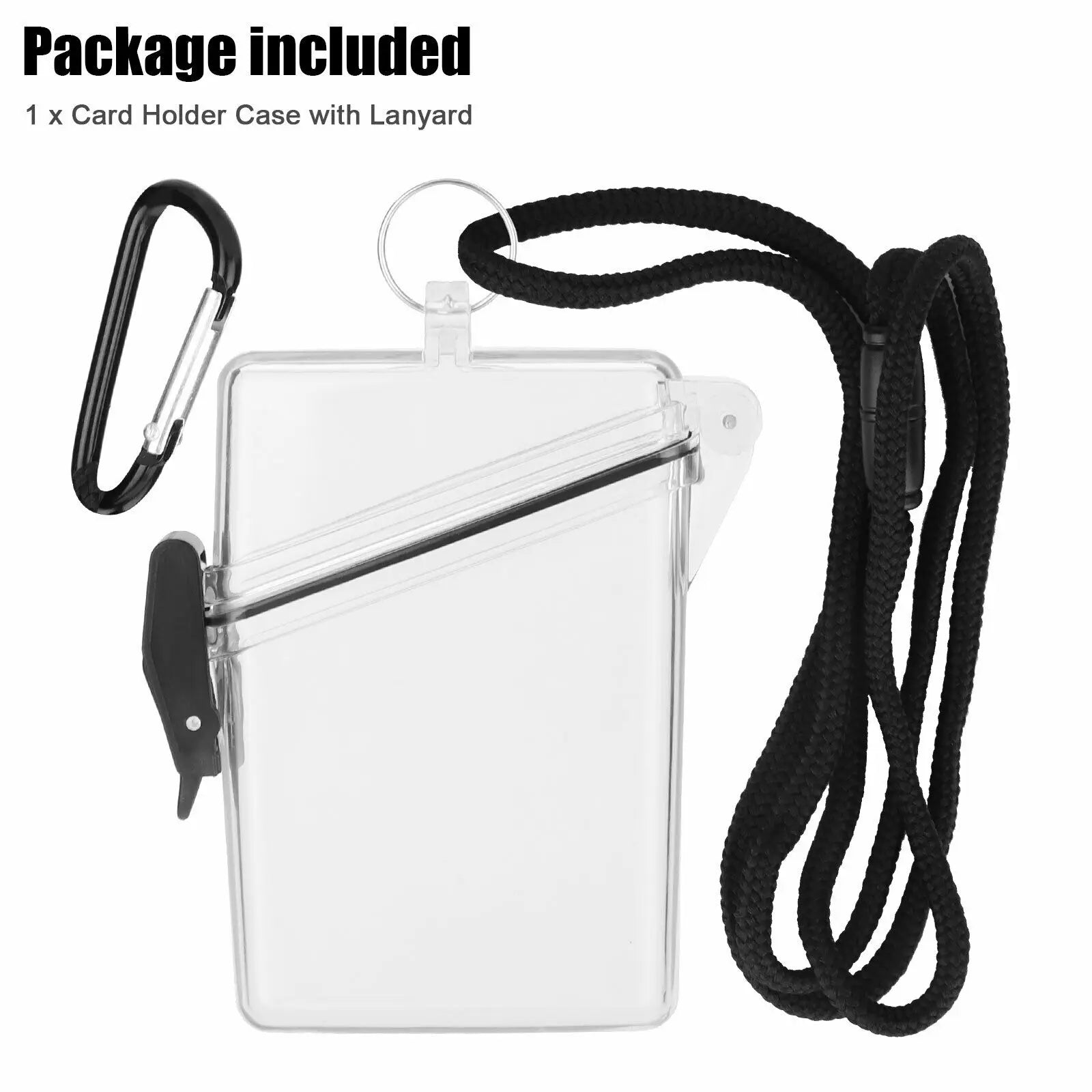 Waterproof Clear Badge Case ID&Credit Card Cash Holder Transparent