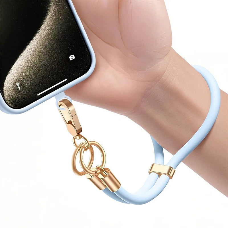 Adjustable Silicone Wrist Strap Phone Lanyard – Universal Fit
