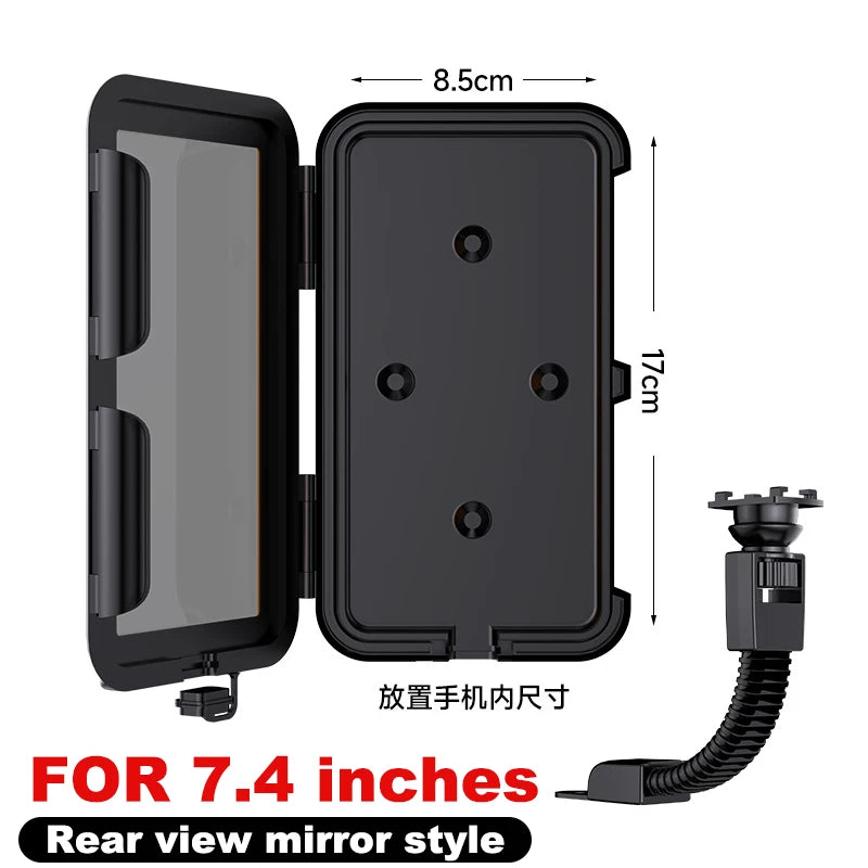 Waterproof Motorcycle Phone Holder Handlebar Mount Bag