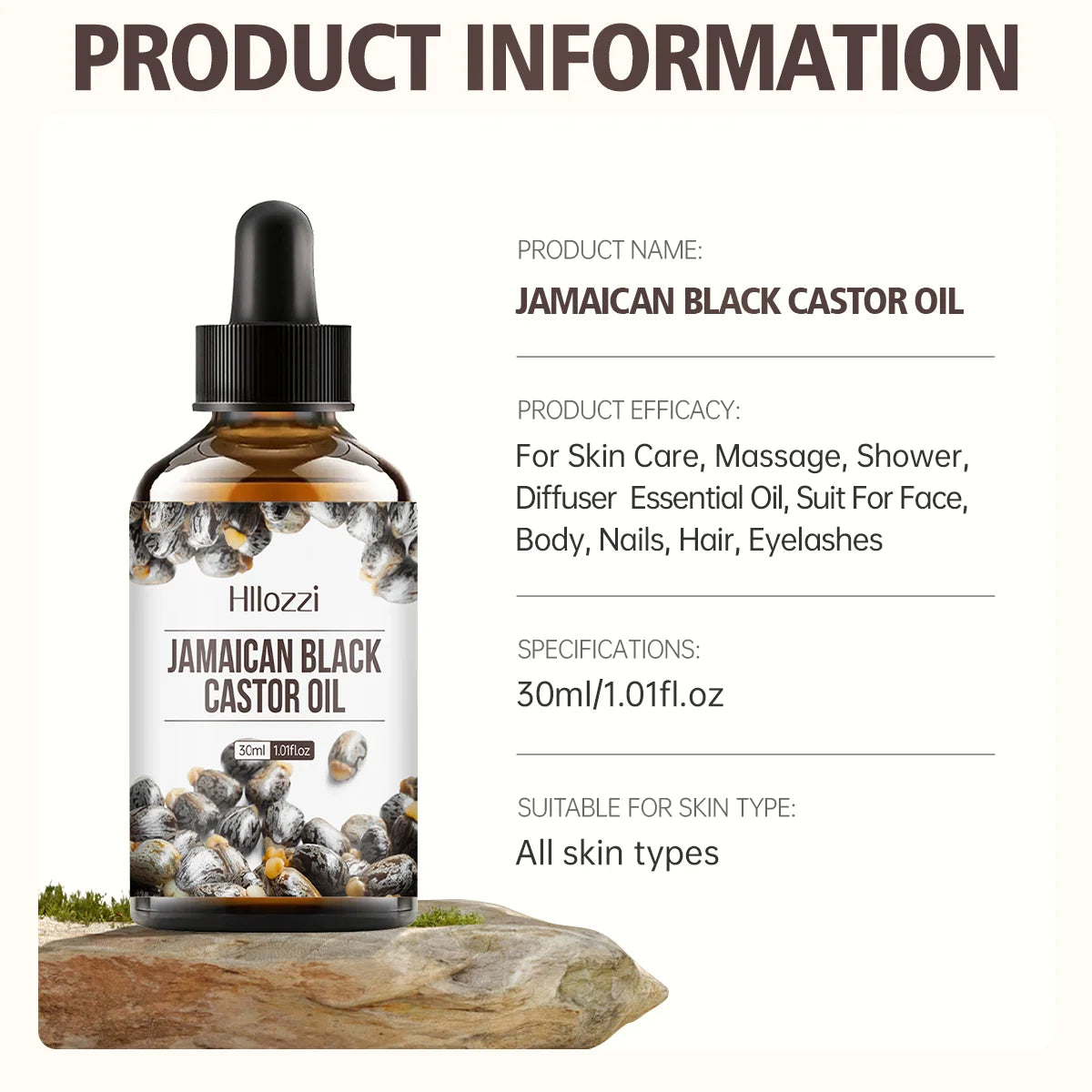 Black Castor Essential Oil Pure Can Protect Hair Skin Prevent Scalp Zpaxo