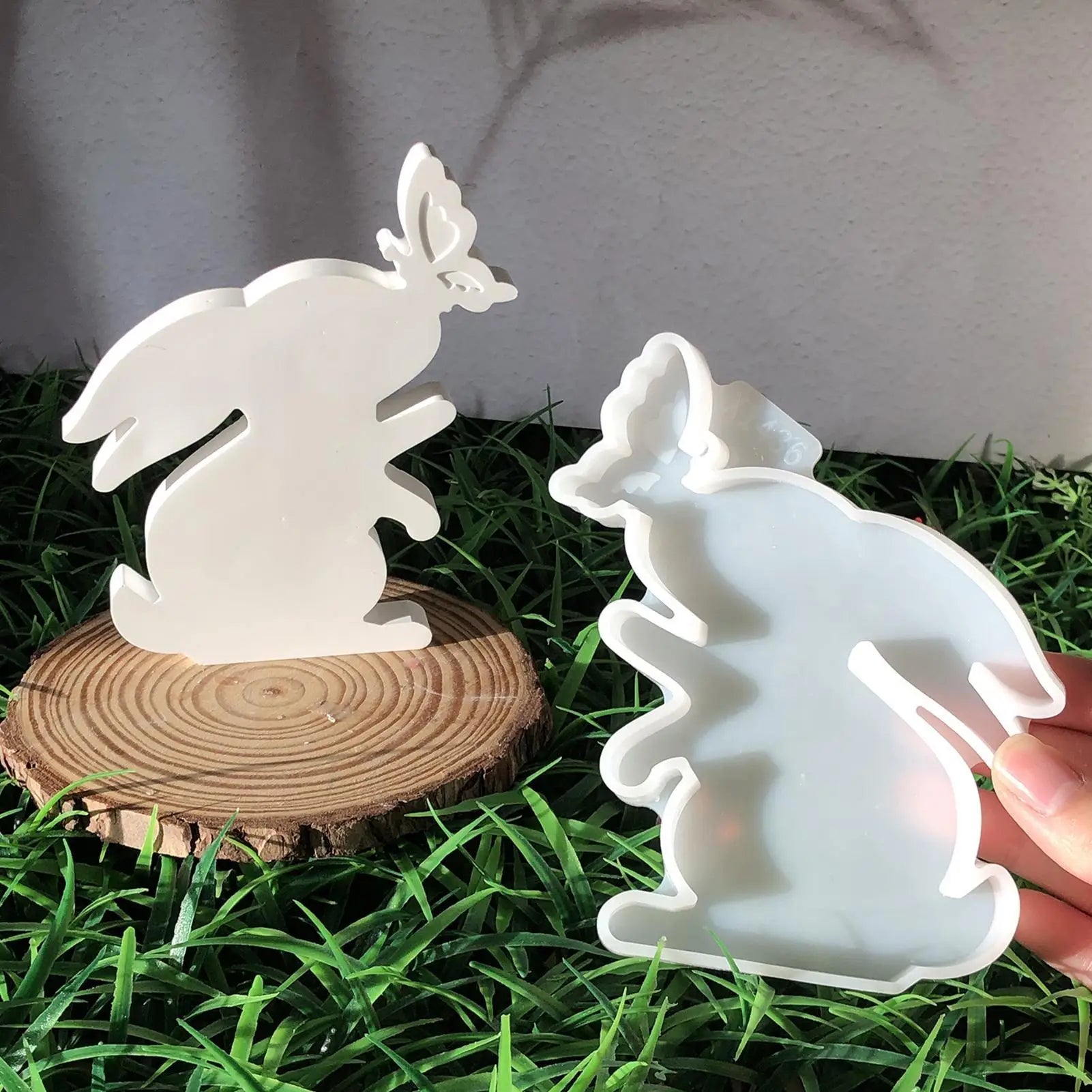 Bunny Silicone Mold Butterfly Easter Spring Candle Making Molds Resin
