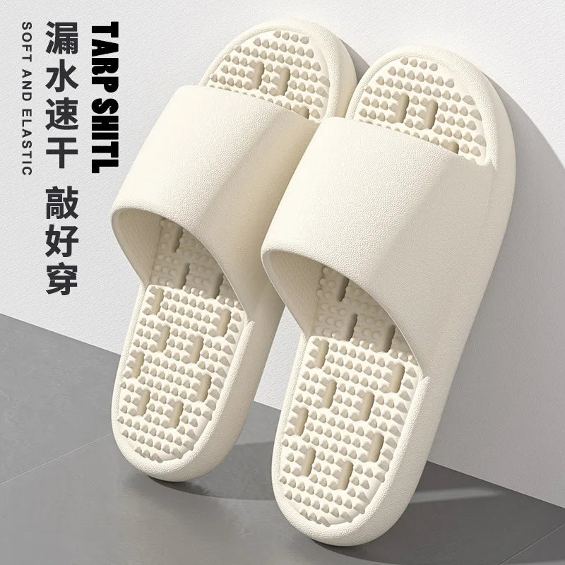 Quick-drying Thick-soled Massage Breathable Cooling Slippers Indoor