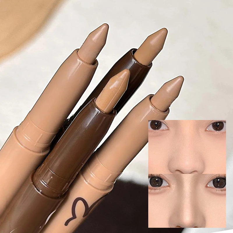 Natural Three-dimensional Contouring Pen Lasting Moisturizing Matte Concealer Contour Stick 3D Nose Shadow Face Contour Makeup Zpaxo