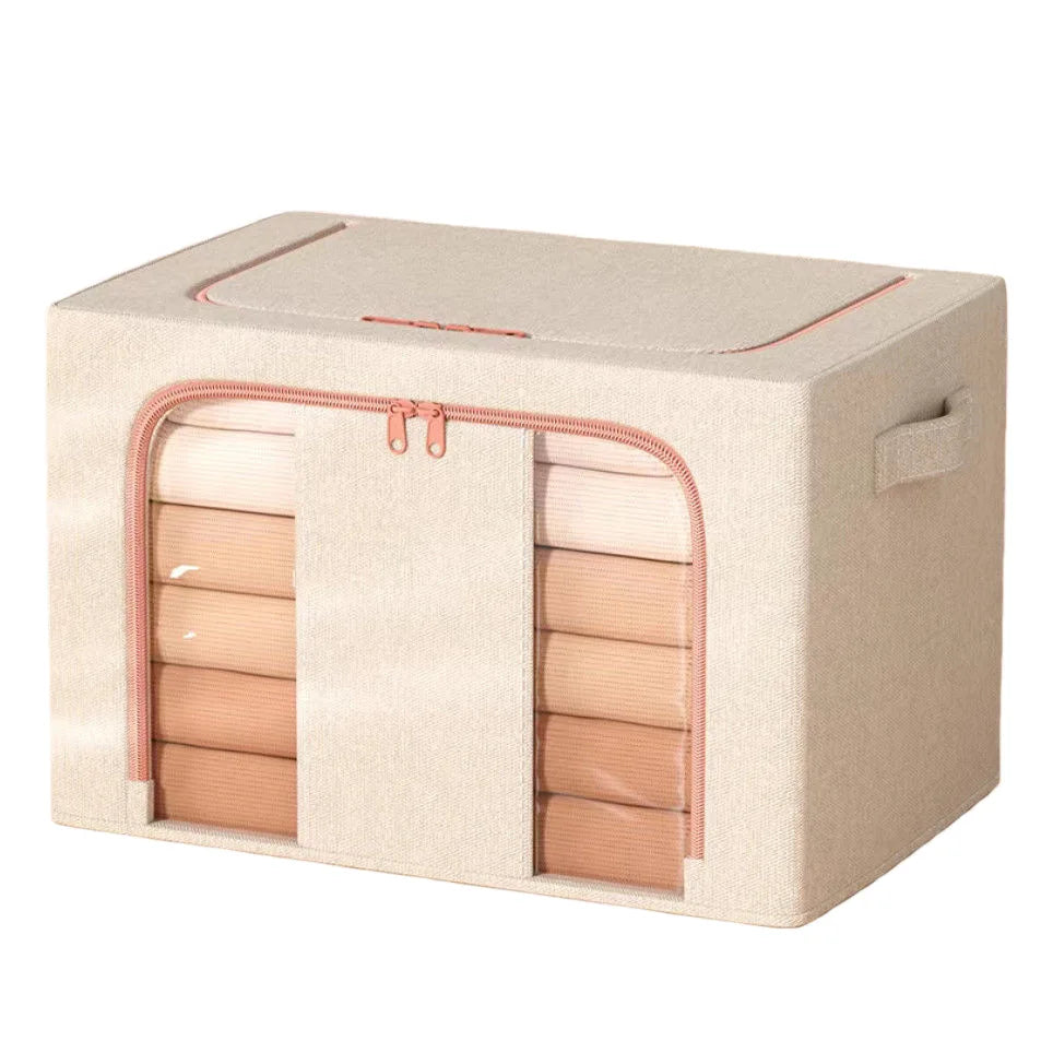 Foldable Clothes Basket 24/66L – Steel Frame Storage Organizer Foldable Storage Basket Zpaxo