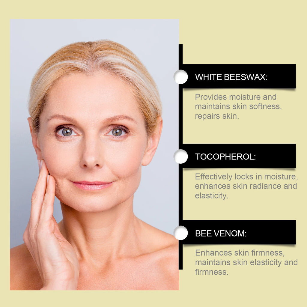 Hoygi Bee Venom Firming Serum Stick Anti Wrinkle Cream Lifts Tightens the Skin Solving Wrinkles Fine Lines Natural Serum Zpaxo