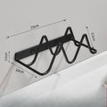 Non perforated pot cover rack wall mounted kitchen cutting board storage rack household storage pendant Zpaxo black thick version