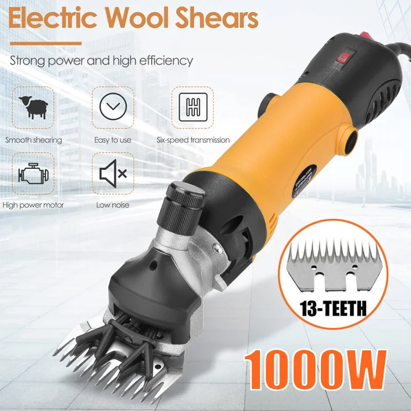 1000W Electric Professional Sheep Shears 6 Speeds Clippers Alpacas