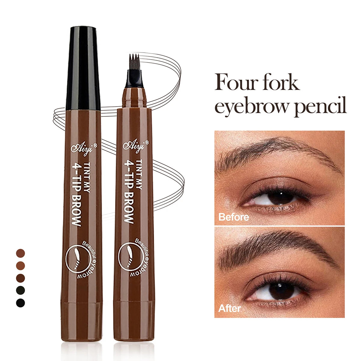 4 fork microblading eyebrow pencil waterproof eyebrow pencil natural long-lasting eyebrow makeup five colors Zpaxo