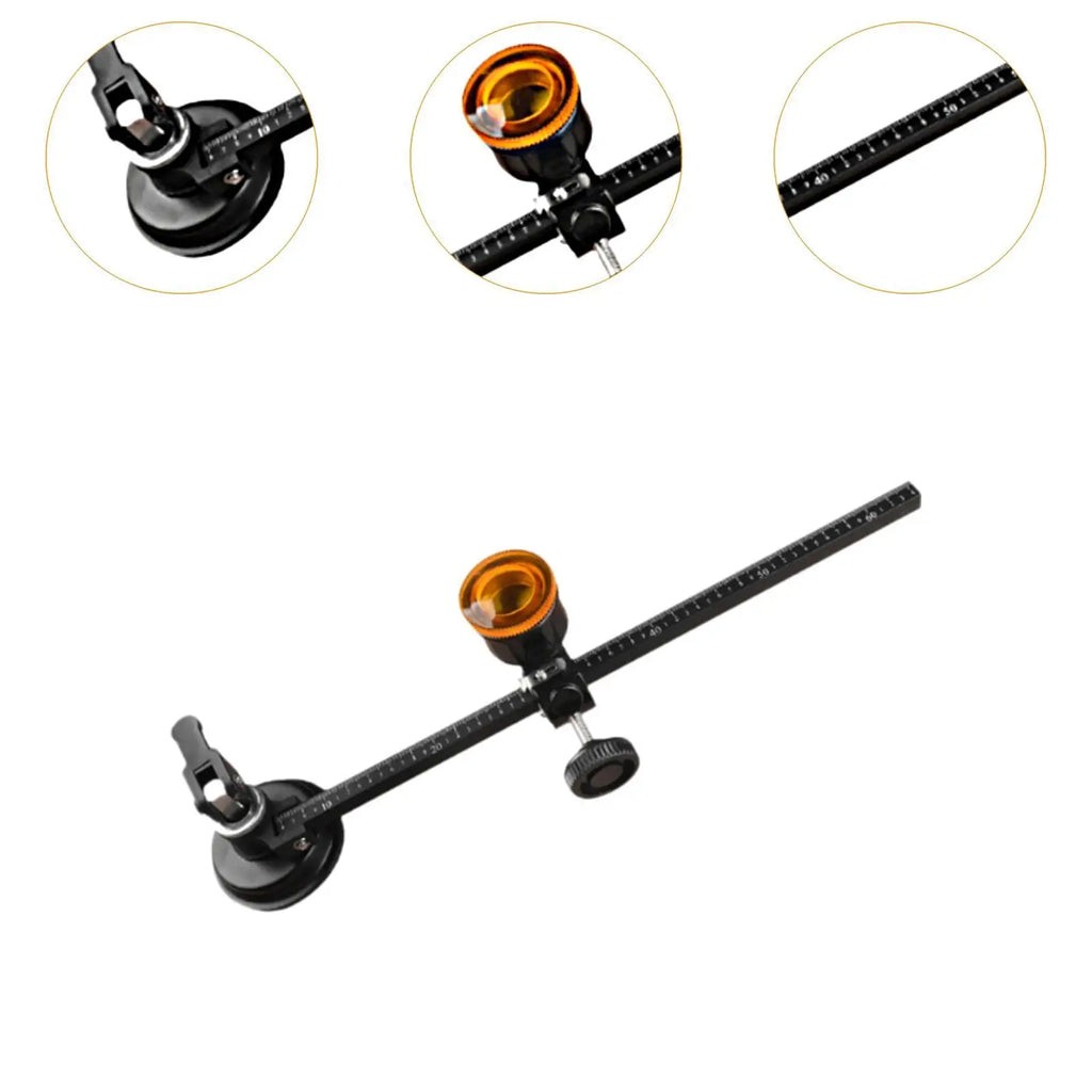 Circular Glass Cutter Heavy Duty Professional Adjustable Round with Suction Cup Zpaxo