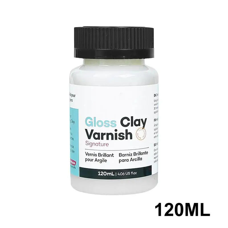 Gloss Clay Varnish Air Dry Acrylic Glaze Ceramics Oil Painting Sealant