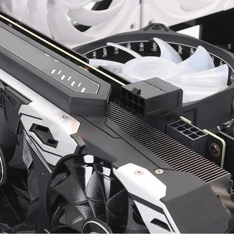 652F 90Degree Graphics Card Elbow Connector Positive 90Degree Bend Graphic Card Elbow Support Two Connectors Simultaneous Use Zpaxo