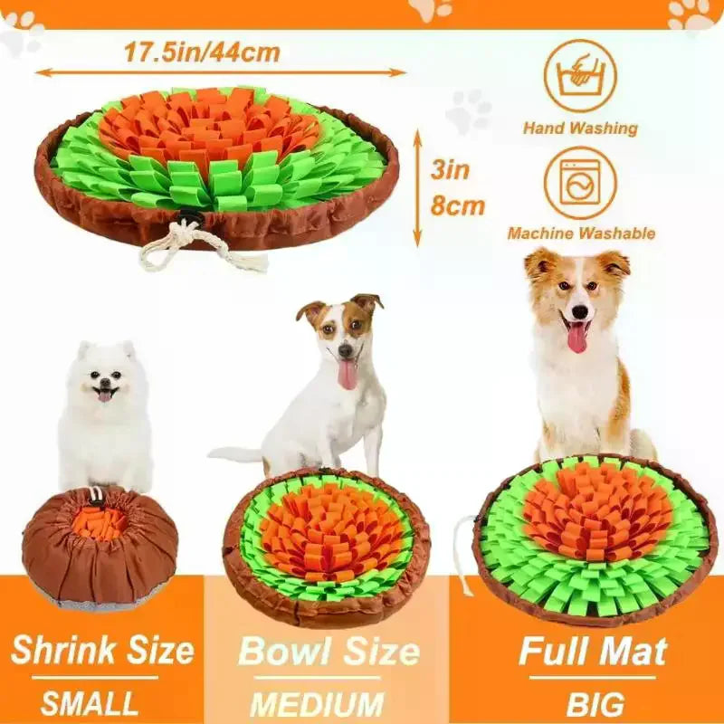 Cats Dogs Bowl Travel Use Pet Snuffle Mat Interactive Feed Game Zpaxo