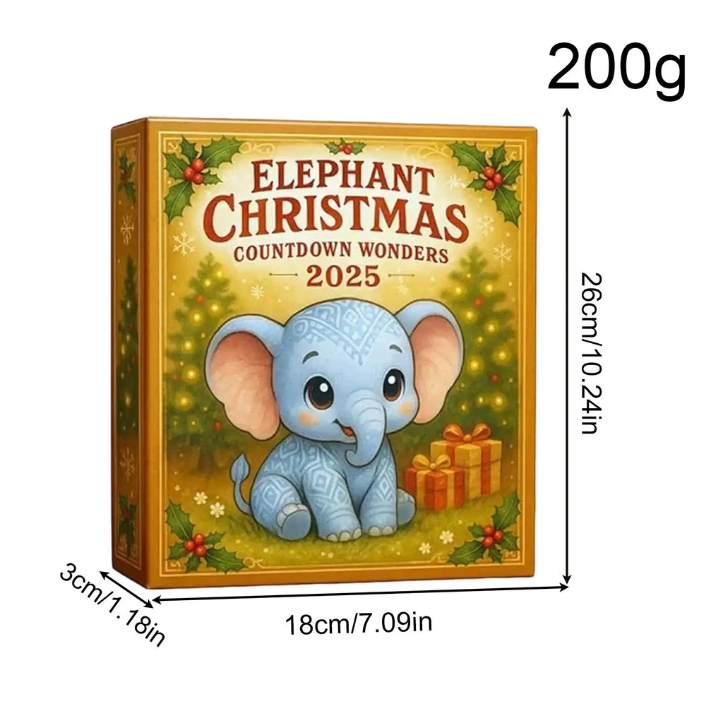 Christmas Countdown Calendar 24 Days 2D Acrylic Elephant Design