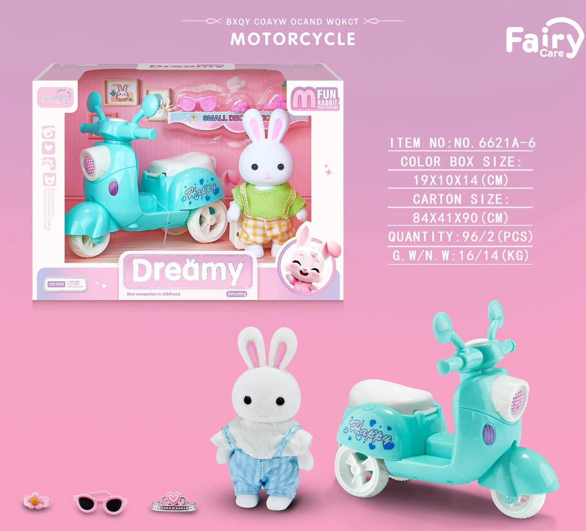 Little Rabbit Bedroom Kitchen Outdoor Gameslovely Scene Play Toys Zpaxo motorcycle