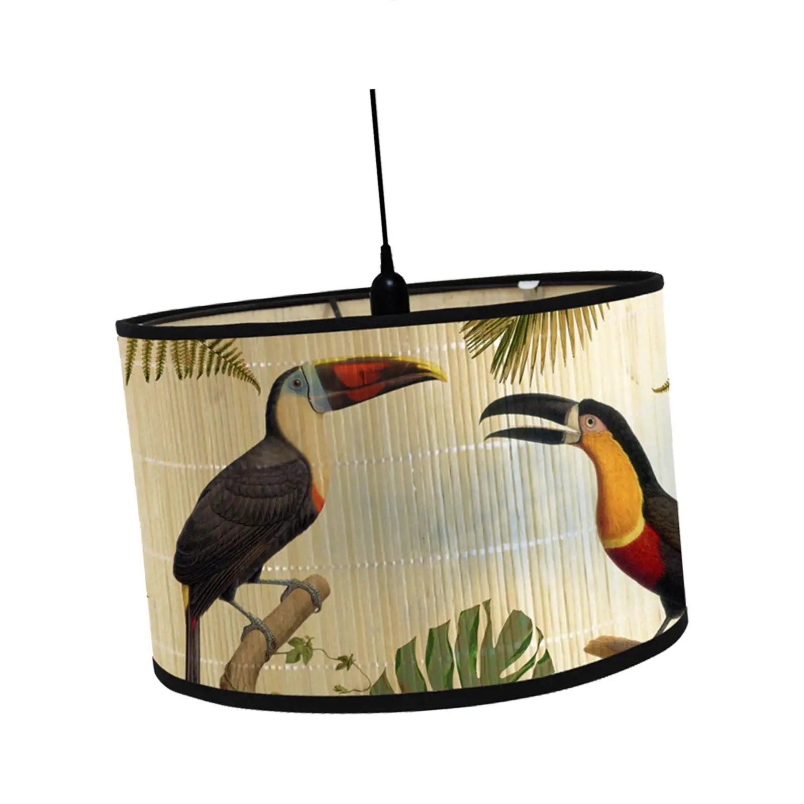 Drum Print Lamp Shade Light Cover 11 8x11 8x8 Inch E27 Bamboo Zpaxo