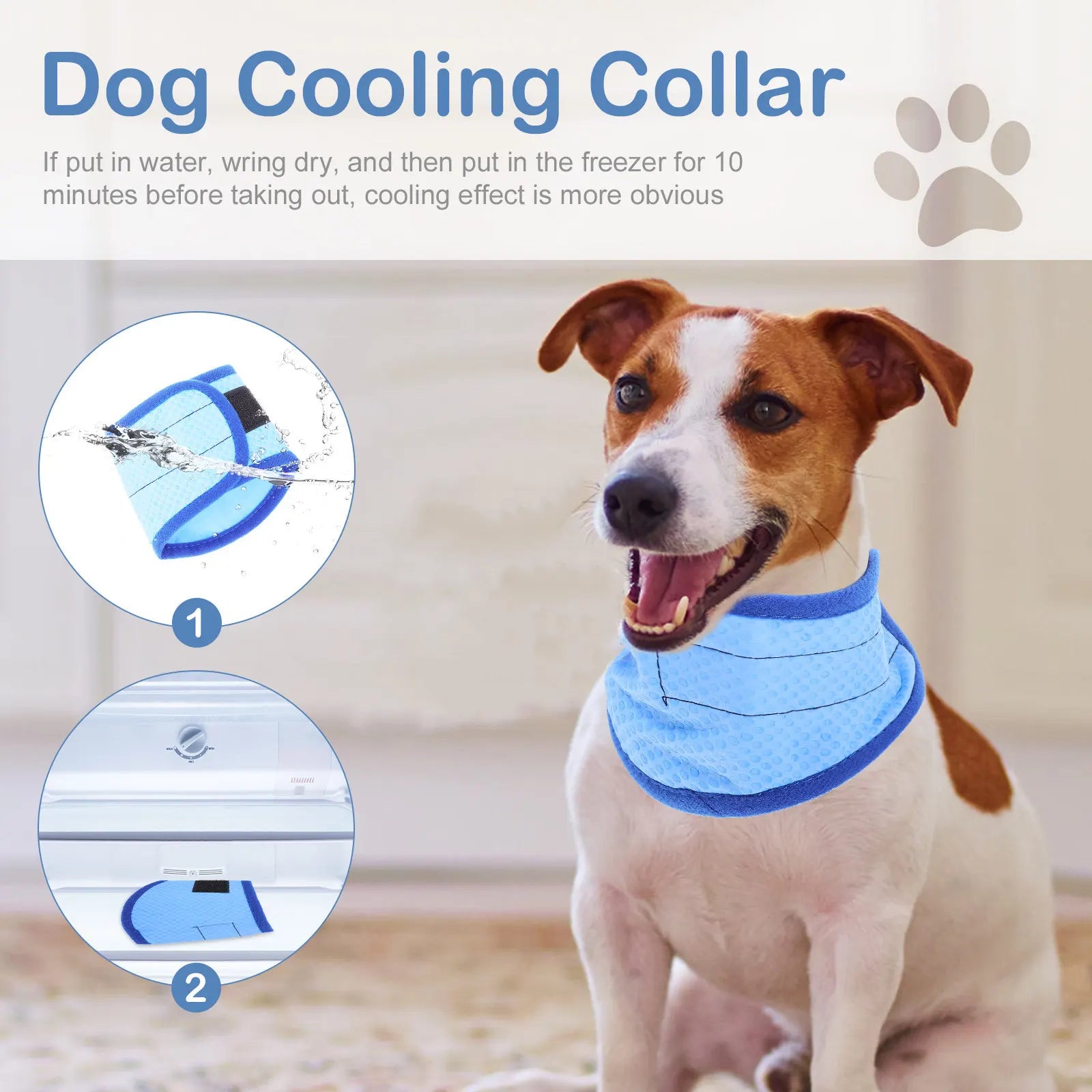 Pet Cooling Scarf Ice Collar Advanced Cold Technology Dog Bandana