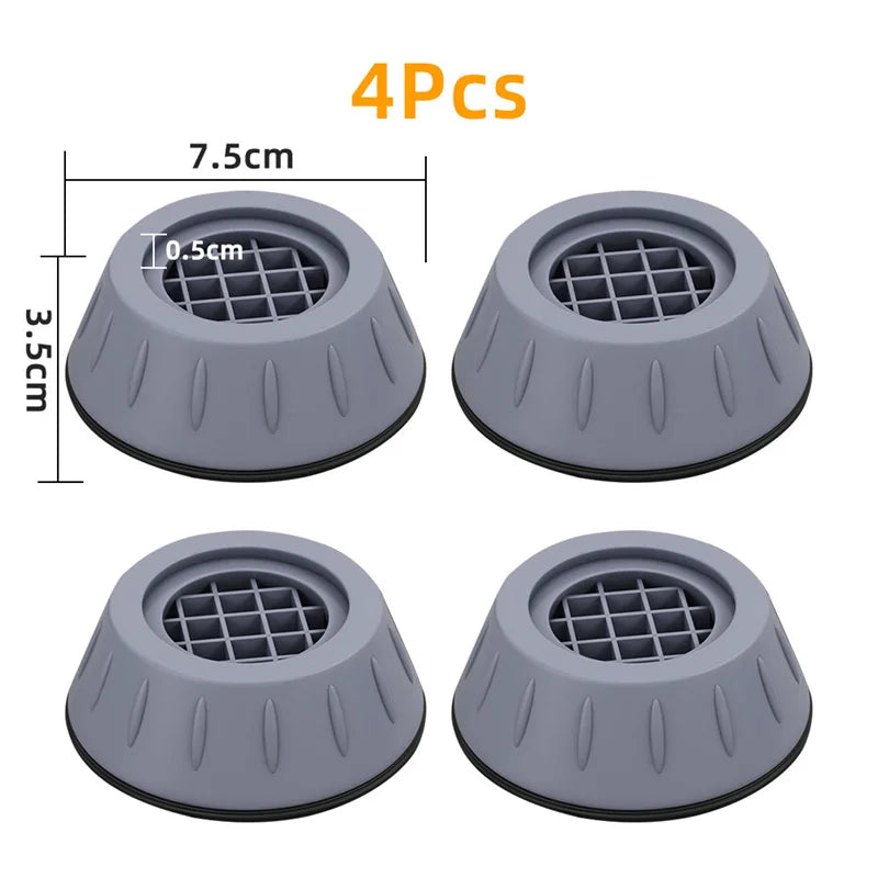 4Pcs Anti Vibration Feet Pads Waterproof Legs Slipstop Silent Skid Raiser Mat Washing Machine Support Dampers Stand Furniture Zpaxo