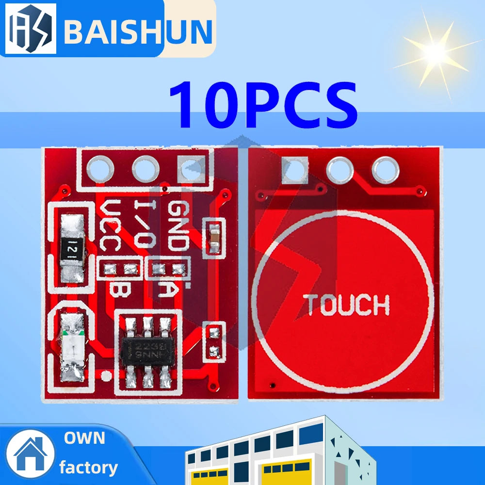 TTP223 Capacitive Touch Sensor Module Single Channel Self-locking Zpaxo Default Title