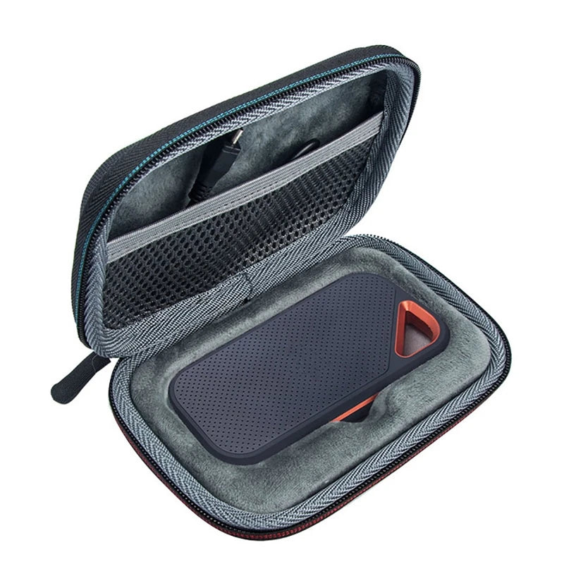 Hard EVA Portable External Solid State Drive Travel Carrying Bag Storage Case for SanDisk SSD E80 E81 Extreme PRO Zpaxo