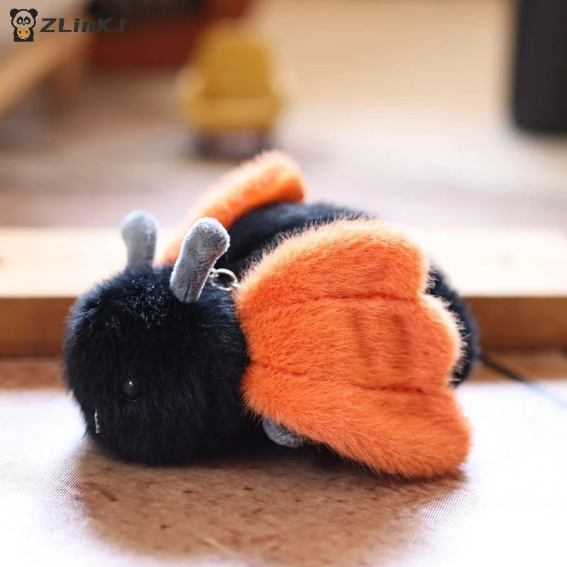 ▶1PCS Small Insect Animal Plush Toy Doll Keychain Cute Snail Bee Creative Stuffed Doll Bag Pendant Keyring Birthday Gift Zpaxo