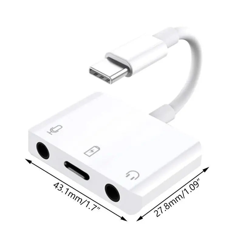 652F Type-c Sound Card Converter Headphone Adapter Zpaxo