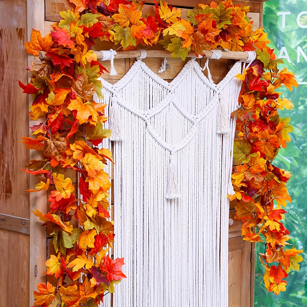Autumn Maple Leaf Garland Artificial Hanging Vine Thanksgiving