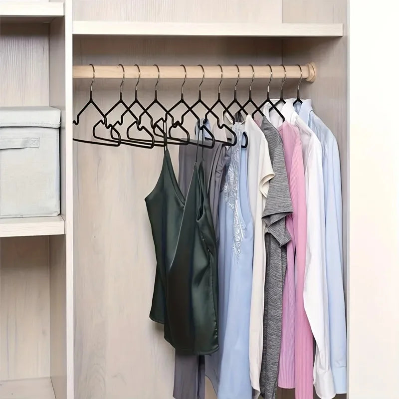 Non-Slip Coated Metal Suit Coat Hangers Heavy Duty Clothes Hangers Metal Shirt Jacket Hanger with Round Notches for Dress Zpaxo