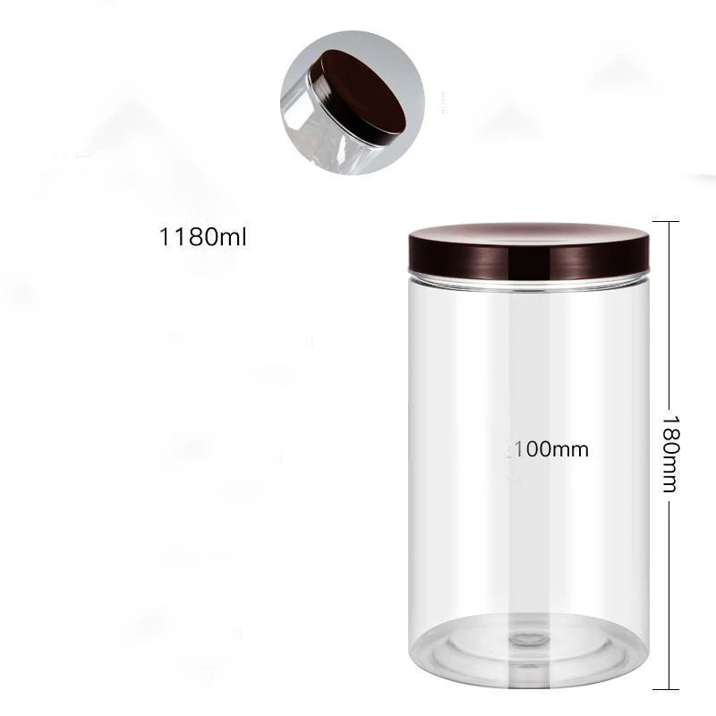 PET Airtight Food Storage Jar – Wide Mouth Sealed Container Food Storage Jar Zpaxo coffee-1180ml