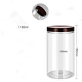 PET Airtight Food Storage Jar – Wide Mouth Sealed Container Food Storage Jar Zpaxo coffee-1180ml