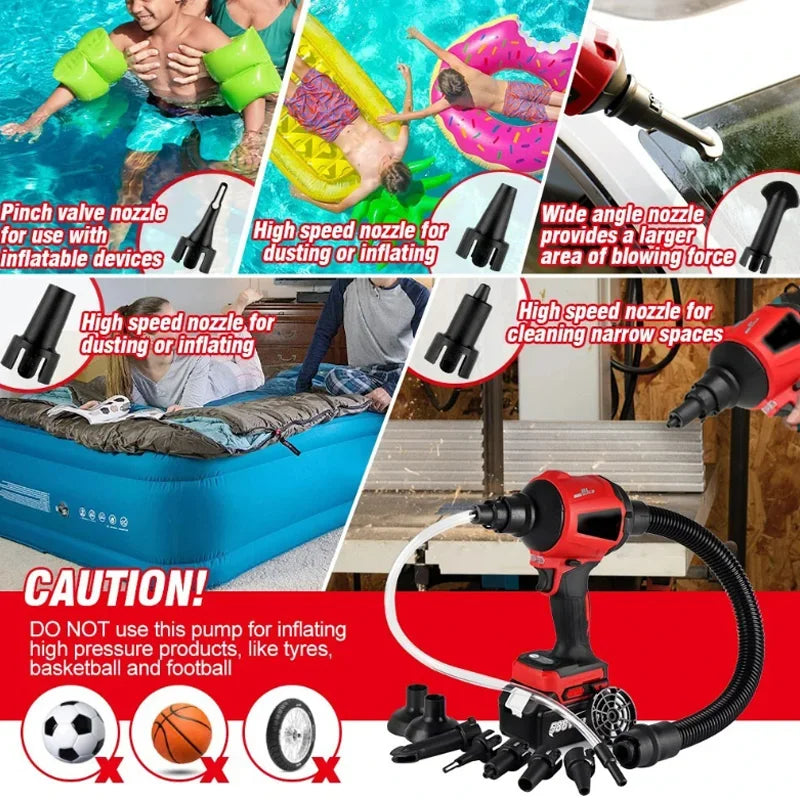 Brushless Blower 1500W 80000RPM Multifunction Inflator Vacuum