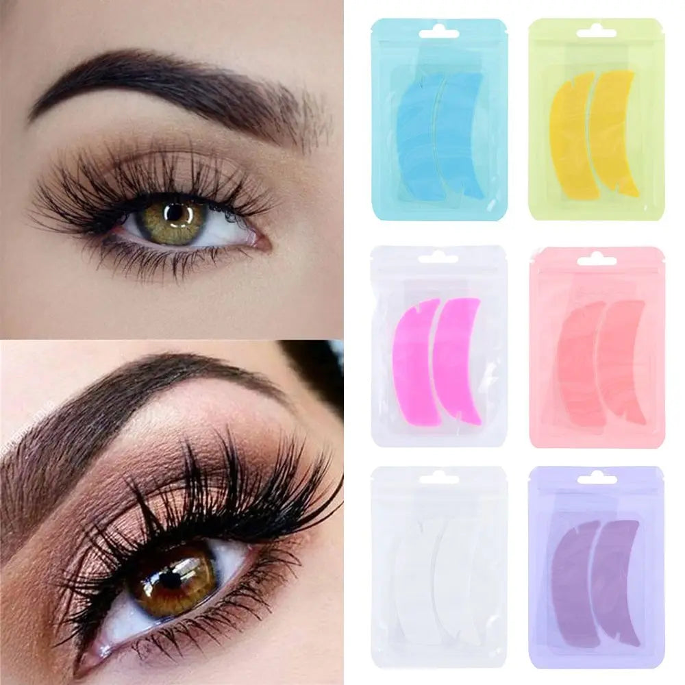 1Pair Reusable Eyelash Perm Silicone Eye Pads Lash Extension Under Eye Patches Sticky Eyelash Extension Patch Makeup Tools Zpaxo