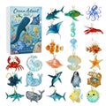 Christmas Advent Calendar 2025 Ocean Themed 2D Acrylic Sea Animals