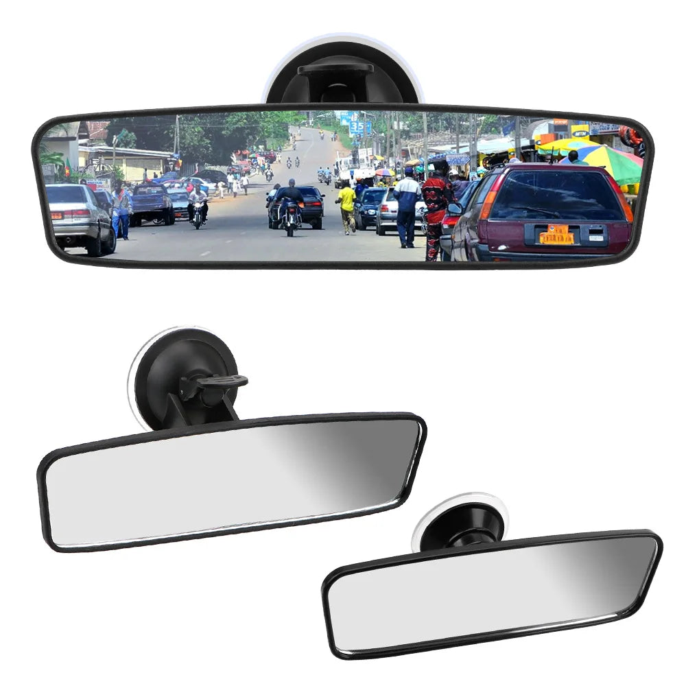 Car Rear Mirror Wide-angle Rearview Adjustable Suction Cup Auto