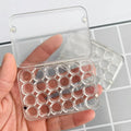 Portable Mini Watercolor Paint Box 24 Grid Magnetic Transparent