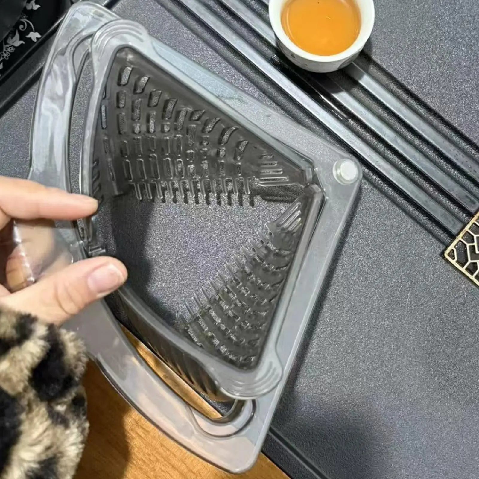 Corner Sink Strainer Magnetic Food Waste Catcher Draining Basket Clog