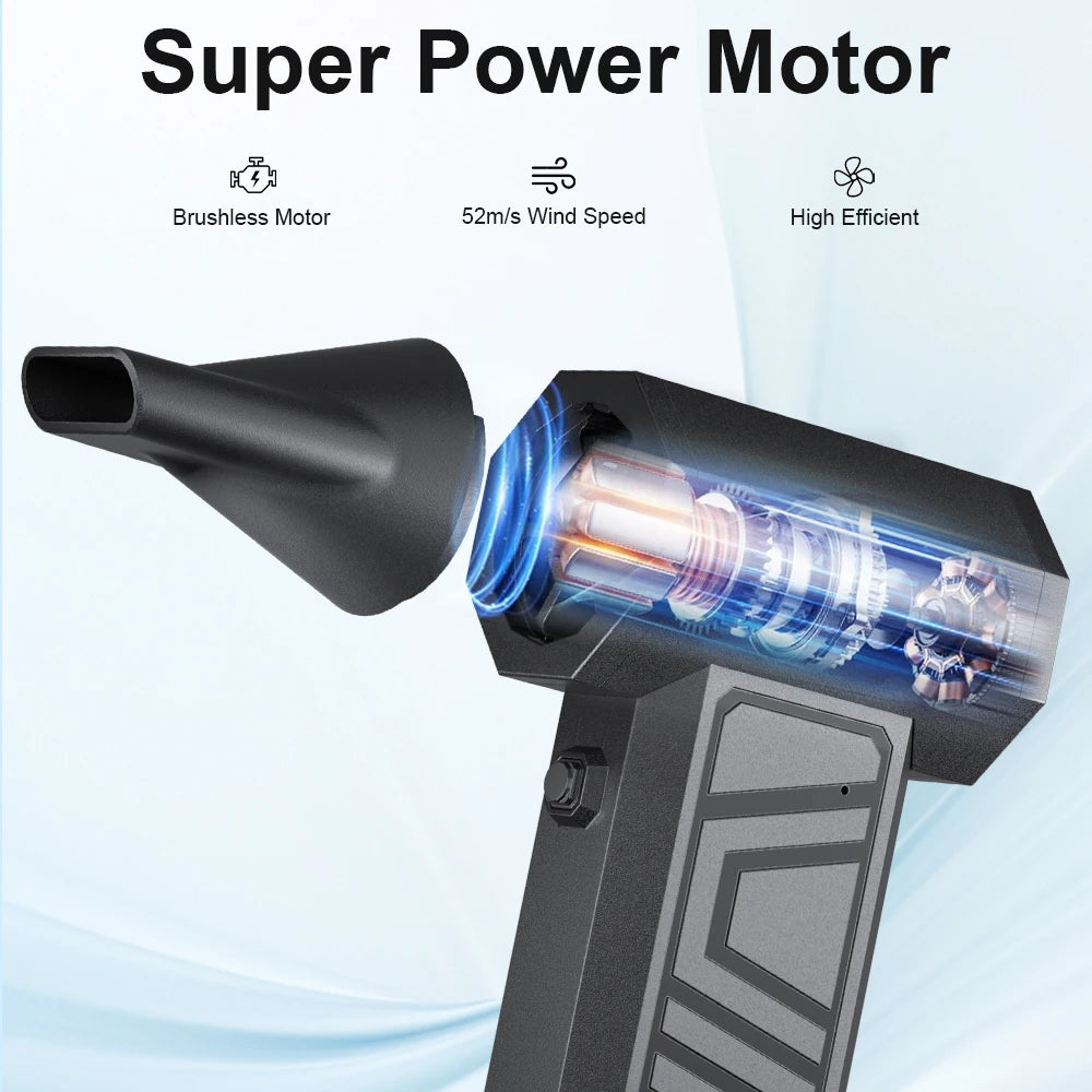 130000RPM Car Cleaning Blower Tool Electric Air Duster Type-c