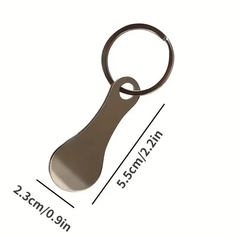 2/4pcs Stainless Steel Shopping Cart Token Key Ring – Reusable Trolley Token, Supermarket Holder Zpaxo