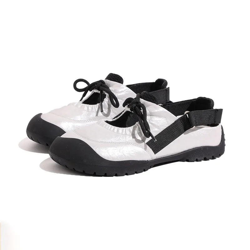 Women's Round Closed Toe Comfortable Breathable Mid Heel Sandals Zpaxo